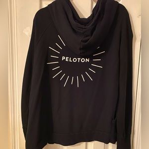 Peloton hoodie sweatshirt pocket front size large black good used condition